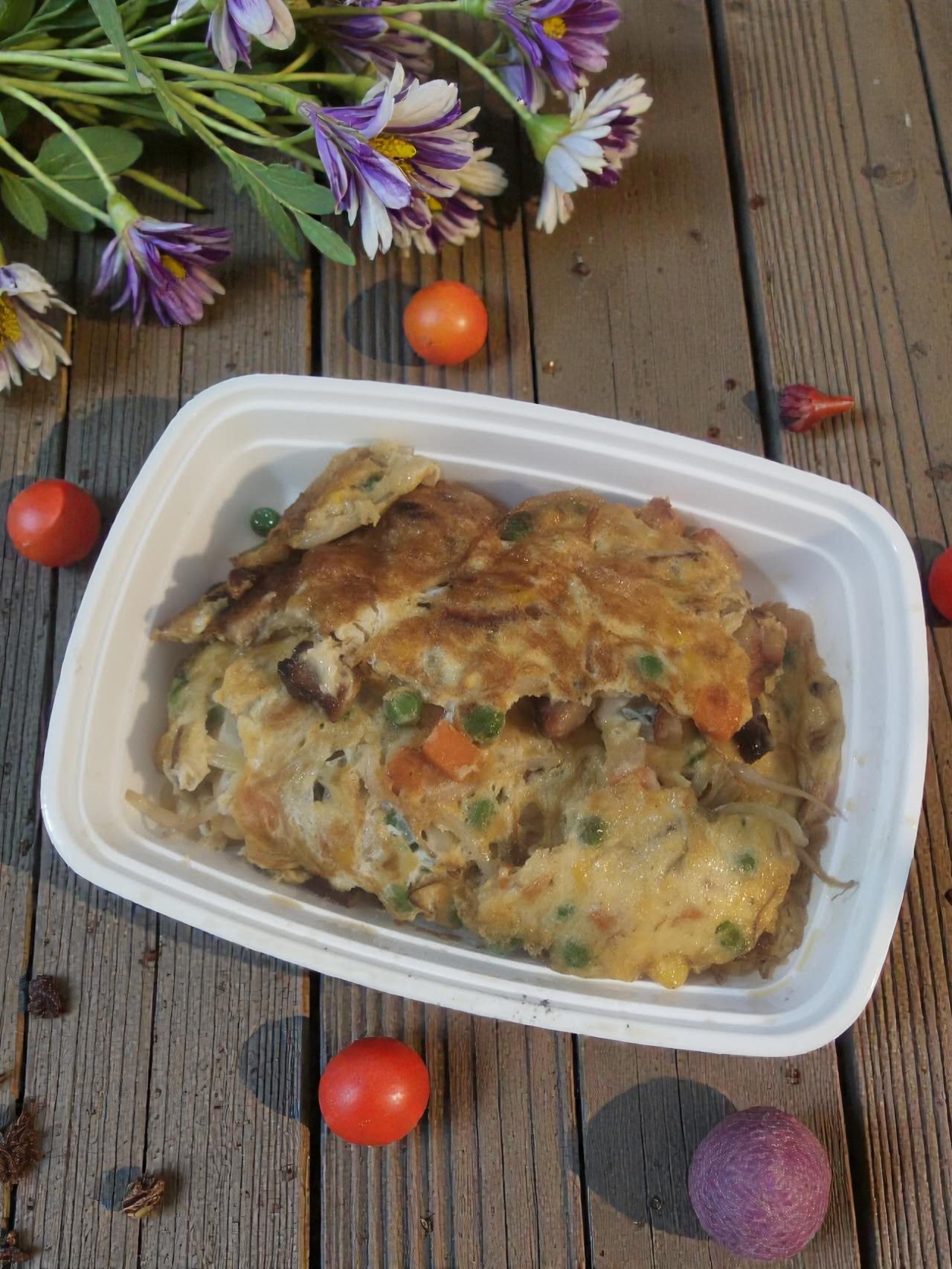 Chashu Pork Egg Foo Young